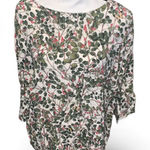 H&M  Floral Butterfly Print Women's 3/4 Sleeve Blouse Boat Neck Photo 0