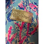 Lilly Pulitzer SEEK AND SEA WICKER TOTE BAG Natural Rattan Canvas Cotton NWOT Photo 4