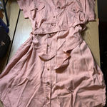 New Women’s Teddi Rose Belted Collared Dress 👗 Terracotta size XXL Pink Photo 0