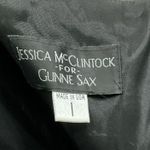 Jessica McClintock Gunne Sax Black Vintage Gown Party Dress Sz 1 Satin Photo 2