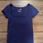 Free People Navy Blue Women's Square Neck Top Photo 1