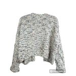 Moon & Madison Confetti Crocheted Chenille Open Front Cardigan White Size Large Photo 1