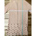 Lela Rose Feminine Boho Crochet Knit Duster Cardigan Topper Pink Size Small Photo 5