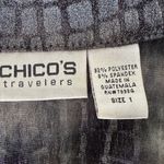 Chico's Metallic Black Croc-Embossed Jacket Photo 1