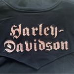 Harley Davidson Black Pink Rhinestone Embroidery Full Zipper Jacket Sweater Lrg Photo 10