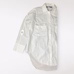 ZARA White Poplin Oversized Two-Pocket Button-Up Shirt Size XS Minimalist Photo 5