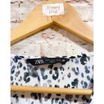 ZARA Women's Printed Cheetah Animal Print Overlap V-Neck Mini Dress Size S Photo 6
