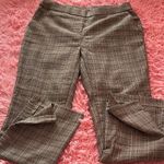Jules & Leopold  Tan Plaid Flare Pants Photo 0