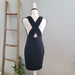 EXPRESS  Black Sleeveless Plunge V-neckline Bodycon Mini Dress Size M Photo 1