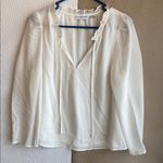Calvin Klein White Ruffle Top Photo 0
