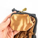 J. R. Julius Resnick Vintage Black Purse Bag Satin Coin Purse Womens One Size Photo 12