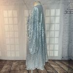 Eloquii  NWT Silver Sequin Long Sleeve wrap top party Dress Size 22/24 Photo 5