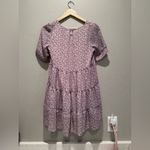 Hazel Flowy Purple Floral Tiered Mini Dress Size XS Photo 1