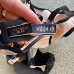 Victoria's Secret  36D Very Sexy Applique Velvet Mesh Thong Bodysuit Black Nude Photo 6