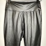 Aerie Offline by ‎ Womens M Real Luxe Black Hi-Rise Faux Leather Leggings Stretch Photo 4