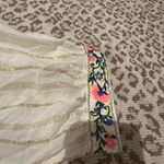 Gold and White Boxy Embellished Short Sleeve Coverup Photo 3