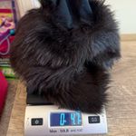 Capelli New York Black Faux Fur Boot Ankle Cuffs Warmers w/ Pom Poms Photo 3