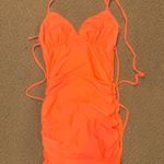Tiger Mist Orange Bodycon Dress Photo 2
