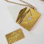 Gold Letter Envelope Love Note Necklace Photo 3