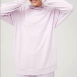 Aerie Light Purple Hoodie with Sleeve Text Photo 0