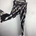 Theory 100% Silk Trousers Gunilla Interlace Ikat Black White Paperbag Pant Sze 6 Photo 10