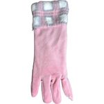 Sprigs Faux Fur Cuff Velvet Texting Gloves Winter White & Pink NWT Photo 4