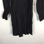 NWT J. Crew Black Drapey Long Sleeve Wrap Mini Dress Size 2 Workwear Classic Photo 9