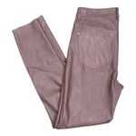 Free People Long and Lean Rose Gold High Rise Vegan Leather Leggings Size 27 Photo 4