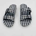 Madden Girl Teddy Black White Gingham Check Buckle Strap Footbed Sandals Size 6 Photo 4