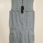 BCBGMAXAZRIA ๐๐ Laden Chambray Denim Jean Romper Photo 4