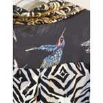 John Mark  Mix Print Patched Button Front Tunic Blouse Top Size 1X Roll Tab Photo 5