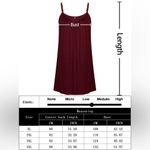 Chama Plus Size Chemise Soft Sexy Sleepwear Pleated Nightgowns Loungewear Red Photo 6