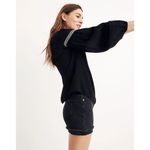 Madewell  Black Blouson Sleeve Boho Long Sleeve Top M Photo 1