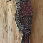 Bird Pin Brooch Handmade vintage bird watcherNew Photo 0