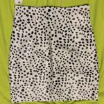 16Arlington Printed leather mini skirt black and white size 6 Photo 2