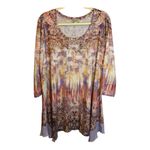 One World  Blouse Women's Size 3X Tunic Embellished Paisley 3/4 Sleeves Photo 1