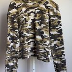Joe Jeans sz S Camo Crop Sweater Outdoors‎ Hiking Green Photo 0