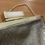 Kate Landry Champagne Gold Glitter Evening Bag Clutch 5x11 Photo 5