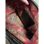 Brighton Vintage  Woven Leather Crossbody Handbag Purse With Heart Charms Photo 8