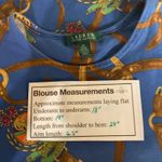 Ralph Lauren Lauren  Multi Equestrian Print Roundneck Casual Pullover Blouse Sz M Photo 4