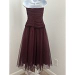 Betsey Johnson  Evening Maroon Glitter Midi Dress, Sz: 8 (b24) Photo 1
