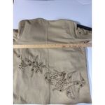 Laura Ashley Laura Ashley Jacket Women's Small Beige Cotton. Open Front Beaded Embroidered Photo 7