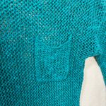 American Eagle  Lightweight Open Knit Crocheted Cottagecore Y2K Teal Sweater S Photo 2