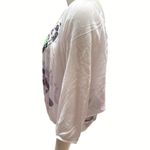 Crimson Ivy Off Shoulder Blouse Flower Print Rhinestone Accents Sz S Multicolor White Photo 1