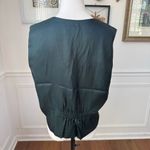 Vintage 90s Cleo Santa Christmas Teddy Bear Dog Cat Tapestry Vest L Green Size L Photo 5