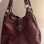 Coach Dark Plum Leather Shoulder Bag Photo 1