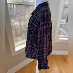 Confess Navy Blue Red Plaid Cotton Flannel Button Down Shirt Size XL Juniors Photo 1