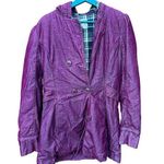 Roxy  Juniors Womens Jacket Button Pea Coat Soft Hooded Purple Size Large Photo 0