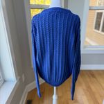Vintage Cacharel Cobalt Blue Cotton Crewneck Sweater Size Medium 80s 90s Photo 4