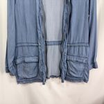 Dress Barn  Sunday‎ XL Chambray Jacket Blue Full Zip Lightweight Shacket 739 Photo 3